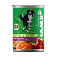 IAMS Dog Food Chunks with Tender Beef & Vegetables Simmered in Gravy, 12.3-Ounce Cans (Pack of 12)