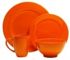 Waechtersbach Fun Factory II Orange 4-Piece Dinnerware Set, Service for One