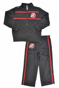 Akademiks Boys Black & Red Stripe 2Pc Scrolly Tracksuit (4)