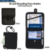 Travelon ID Boarding Pass Holder Snap Closure Secure Passport Travel Wallet Neck 6250