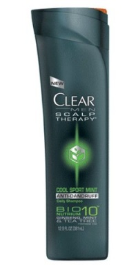 CLEAR MEN SCALP THERAPY Anti-Dandruff Shampoo, Cool Sport Mint, 12.9 Fluid Ounce