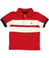 Nautica Sportswear Kids Baby-Boys Infant Short Sleeve Pieced Stripe Polo Shirt