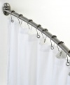 Give your bathroom a sleek, new look with this Curved shower curtain rod from Charter Club. Features quick and easy installation with adjustabillity from 40 to 70.