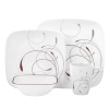 Corelle Square Round Splendor, Square, 16-Piece