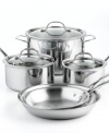 Brilliant good looks. Perfect gourmet results. Combining the long-lasting radiance of stainless steel with the superior  performance of a highly conductive, heavy-gauge aluminum core, Calphalon Tri-Ply cookware makes it easy to prepare mouthwatering meals day after day -- each more memorable than the last. Lifetime warranty.