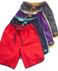 Surf's up with style with a pair of these flashy boardshorts from Nike.