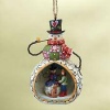 Jim Shore Heartwood Creek Snowman with Snowman Scene Diorama Hanging Ornament, 4-1/4 Inches