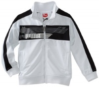 Puma Boys 8-20 Link Cat Jacket, White, Large