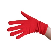 Red Costume Gloves (Wrist Length) ~ Halloween Costume Accessories (STC12078)