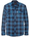 This stylish plaid shirt from Guess Jeans has plenty of pockets to carry all your cash, keys, and coolness.