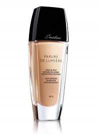 Capture the light within your skin with the newest innovation from Guerlain: its first moisturizing foundation and light diffuser. Enriched with luminescent water, Parure de Lumière SPF 25 foundation continuously infuses the skin with hydration, increasing luminosity and radiance, while providing medium coverage and a satin sheer finish. Made in France. 1 oz. 