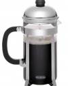 BonJour Polished Stainless Steel Monet French Press, Black, 3-Cup