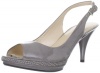 Nine West Women's Sharina Slingback Pump,Grey Synthetic,8 M US