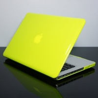 NEW DESIGN TopCase Neon Yellow Crystal Hard Case Cover for Macbook Pro 13-inch 13 (A1278/with or without Thunderbolt) with TopCase Mouse Pad