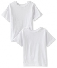 Calvin Klein Underwear Boys 8-20 2 Pack T-Shirt,White,Small 6/7