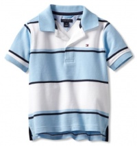 Tommy Hilfiger Boys 2-7 Short Sleeve Carlos Polo Shirt, Blue Heron, 6 Regular