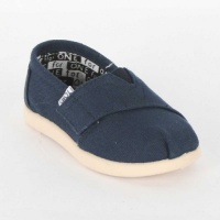 Toms - Summer Classics Tiny Toddlers Shoes In Navy Canvas