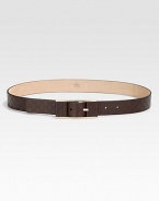 Plush guccissima leather with a tone on tone leather-covered buckle and light gold hardware.About 1.2 wideMade in Italy 