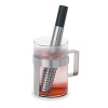 A sleek infuser makes preparing loose tea simple, right in the glass.