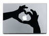 Heart Hands MacBook Decal Mac Apple skin sticker