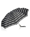 It's raining MBMJ with this black, white and olive green logo-emblazoned umbrella from MARC BY MARC JACOBS.