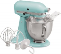 KitchenAid KSM150PSAQ Stand Mixer, Martha Stewart Blue Collection Artisan 5 Qt. Aqua Sky