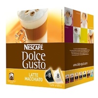 The subtly sweet Nescafé Dolce Gusto Latte Macchiato is topped with frothy milk for a delicious treat by itself, or as a rich accompaniment to dessert.