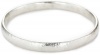 GURHAN Midnight White Sterling Silver Hammered Bangle Bracelet