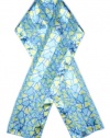 Carrie Satin Stripe Scarf with Pizazz Scarf Colors: Blue