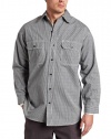 Key Industries Men's Long Sleeve Button Front Hickory Stripe Logger Shirt