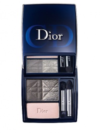 A breakthrough makeup innovation introduced by Dior: an unparalleled sliding compact that reveals a 3-color eyeshadow palette to get catwalk smoky eyes in 3 easy steps. The smart palette features soft powdery textures for an effortless and made-to-measure smoky eyes effect. The extremely bendable base perfectly preps and colors the eyelid, while the eyeshadow duo offers different effects: more matte for a natural ready-to-wear style or more shiny for a glamorous couture style. 