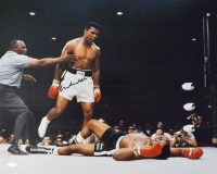 Muhammad Ali SIGNED Over Liston 16X20 Photo STEINER - Autographed Boxing Photos