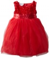 Blueberi Boulevard Baby-Girls Infant Roxy Dress, Red, 24 Months