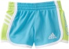 adidas Baby-Girls Infant Hot Shot Mesh Short, Medium Blue, 12 Months