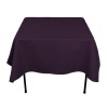 70 in. Square Polyester Tablecloth Eggplant