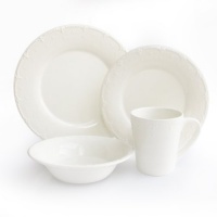 American Atelier Genevieve White 16-Piece Dinnerware Set