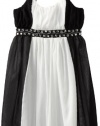 Bloome Girls 7-16 Plus Size Chiffon Dress, Black/White, 14.5