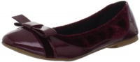 Jessica Simpson Lainey Flat (Little Kid/Big Kid),Burgundy Patent/Velvet,3.5 M US Big Kid