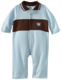 Little Me Baby-boys Newborn Sport Teddy Coverall, Light Blue, 6 Months