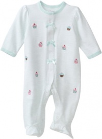 Little Me Baby-Girls Newborn Cupcake Schiffli Footie, Mint Green, Pre