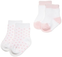 Little Me Beary Sweet Socks, Light Pink, 2 Pack