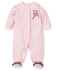 Little Me Infant Girls' Sweetie Monkey Footie - Sizes 3-9 Months