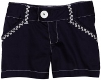 K.C. Parker Girls 2-6X Little Girls Cotton Sateen Short, Peacoat Navy, 6X