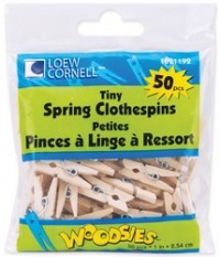 Loew Cornell Tiny Spring Clothespins 1-50/Pkg