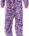 Komar Kids Girls 7-16 Leopard Three Blanket Sleeper, Pink, 4/5