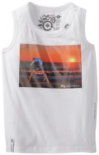 LRG - Kids Boys 2-7 Little Expanded Horizons Tank Top, White, 7