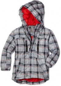 LRG - Kids Boys 2-7 Little The Slacker Jacket, Black/Red Plaid, 4