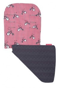 Maclaren Seat Liner, Gingham Tricycle Scarlet/Black