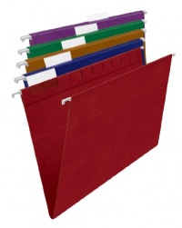 Ampad Envirotec 100% Recycled Colored Hanging File Folders, Letter Size (8.5 x 11), Assorted Colors, 20 per Box (35117)