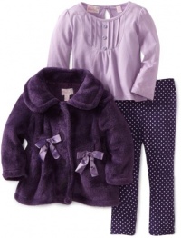 Kids Headquarters Baby-girls Infant Purple Jacket with Long Sleeve Tee and Leggings, Purple, 12 Months